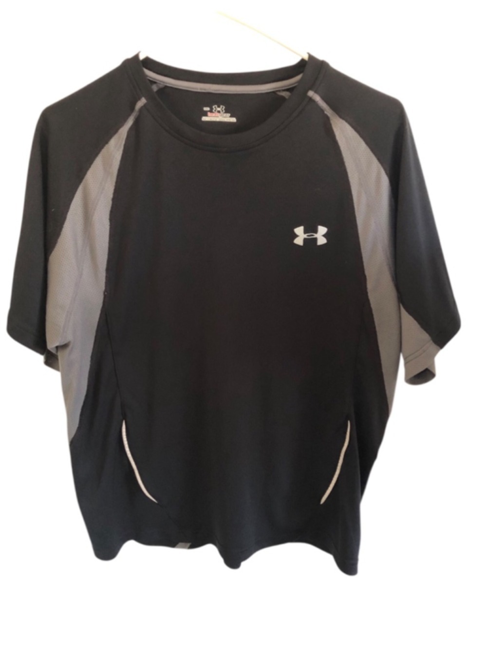 Under Armour Heatgear Performance Activewear Tee Shirt Size Medium Black Grey